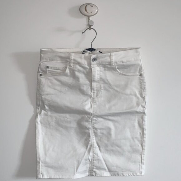 Vero Moda White Jean Pencil Skirt - Picture 1 of 3